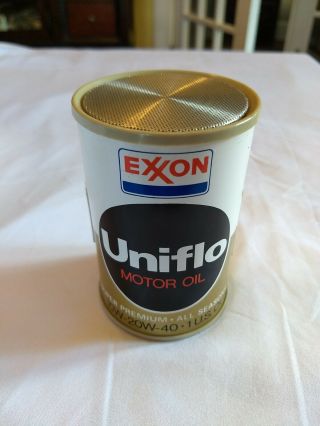 Rare Vintage Exxon Uniflo Motor Oil Can Am Transistor Radio -