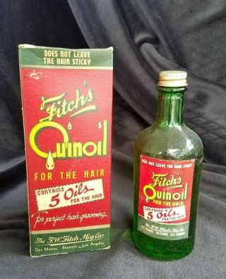 Old Advertising Box & Bottle Fitch 