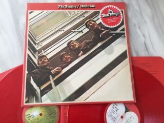 The Beatles Red Album 1962 - 1966 Apple Red Vinyl Double Lp Record Released 1973