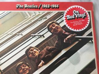 THE BEATLES Red Album 1962 - 1966 Apple Red Vinyl Double LP Record Released 1973 2