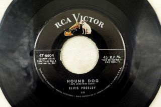 Elvis Presley - Rock Rca Victor W/ Silver Line 45 Rpm - Hound Dog B4
