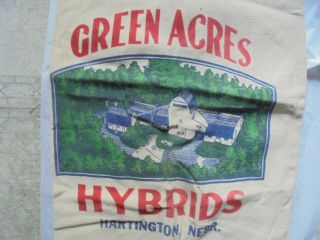 Vintage Seed Corn Advertising Cloth Sack From Green Acres Hartington Nebraska