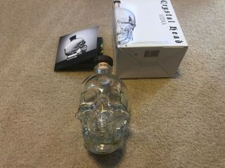 Crystal Head Vodka Skull Bottle Empty 750 Ml Stopper Cap,  Box,  Recipe Card