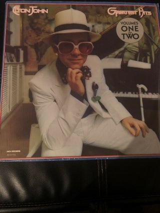 Elton John Greatest Hits Volumes One And Two Lp Vinyl Record Album Vg,  W Shrink
