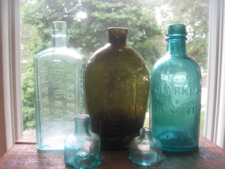Scarce iron pontil CLARKE & CO.  YORK mineral water 8