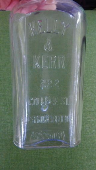 Kelly & Kerr Springfield,  Missouri MO Large Whiskey Bottle 2
