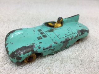 Dinky Toys Jaguar Type D 238 Turquoise Yellow Driver Rare No Wheels England