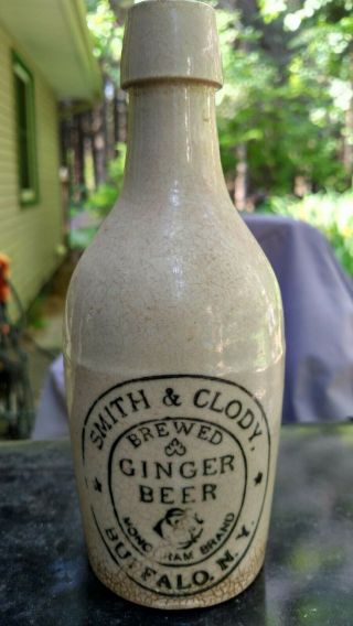Ginger Beer Bottle Smith And Clody Buffalo N.  Y.  Stoneware Stone Antique