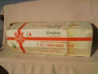 Vintage Evergleam Aluminum Christmas Tree Pom Pom 7 Ft 100 Branch Missing 1 Pole