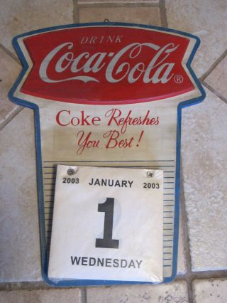 Coca Cola 2003 Coke Refreshes You Best Fishtail Calendar