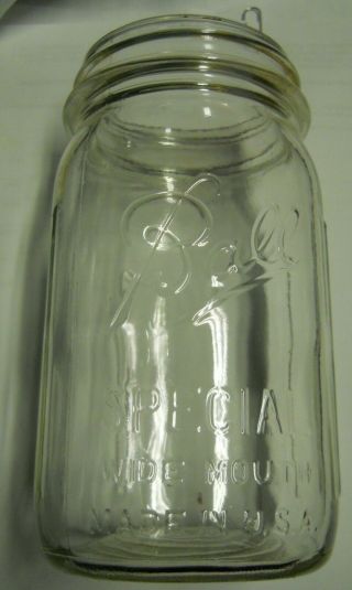VINTAGE BALL SPECIAL WIDE MOUTH MASON JAR 1 QT 2