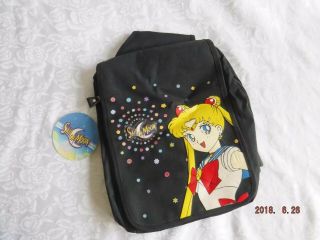 Vintage Anime ⦑❤`᠀ ⵓ♡⋆ဗᨀⴰ༝ Sailor Moon Shoulder Bag School Black Large