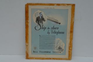 Hand Painted Advertisement Illustration Art Bell Telephone System 1940s