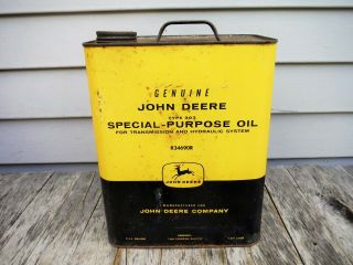 Vintage 2 Gallon John Deere Special Purpose Motor Oil Can Nr Deere Sign