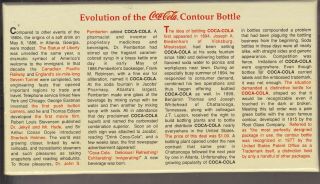 MINI COCA - COLA BOTTLE 3 INCHS TALL 6 DIFFERENT EVOLUTION OF THE CONTOUR BOTTLE 2