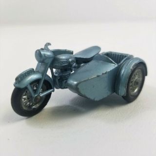 Vintage Lesney Matchbox 4 Triumph T110 Motorcycle & Sidecar Regular Wheels