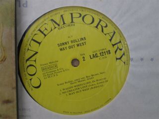 CONTEMPORARY LAC 12118 UK Sonny Rollins ‎– Way Out West LP 1957 Vinyl NM RARE 2