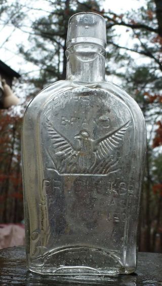 Picture Extract Bottle - Phoenix Brand - Embossed Eagle - 2 Oz.  Mccormick - 1910s
