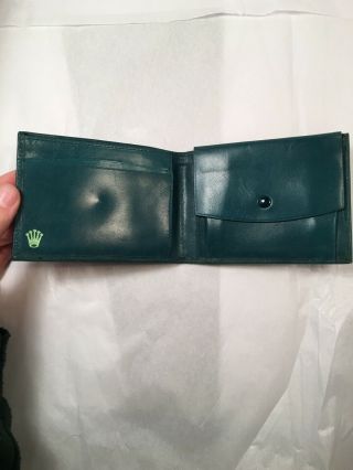 Vintage 1970/80s Rolex Green Leather Wallet
