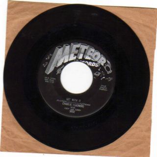 Mega Rare Rockabilly 45 Charlie Feathers " Get With It " Meteor 5032