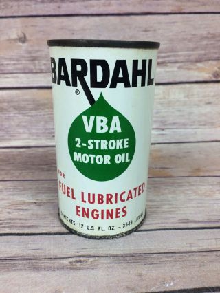 Vintage Bardahl Vba 2 Stroke Motor Oil 12 Oz.  Can