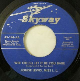 Northern Soul 45 - Louise Lewis,  Miss L.  L.  - " Wee Oo I 