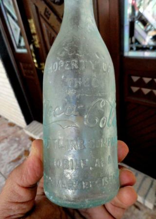 blown MOBILE,  ALABAMA ALA Coca Cola COKE RooT SODA BOTTLE early 1900’s 5