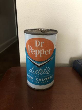 1960s Dietetic Dr Pepper Opened Pre Zip Flat Top Can