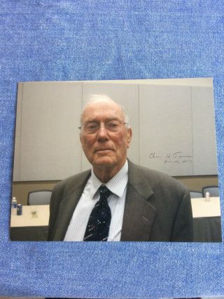 Charles Townes Signed And Dated Color Photo With