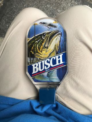 Busch Beer Bass Fish Double Sided Tap Pull Handle Fishing Lake Outdoors Wildlife