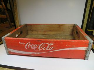 Coca Cola Coke Wood Case Carrying Crate Soda Pop Bottle Look