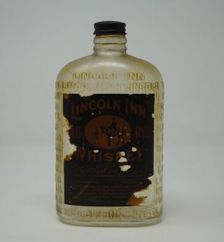 Vintage Lincoln Inn Old Rye Whiskey Canada 7 " Bottle