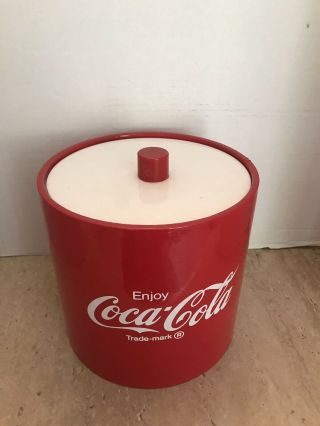 Vintage Coca Cola Ice Bucket Kover Klad Prods Made In USA 2