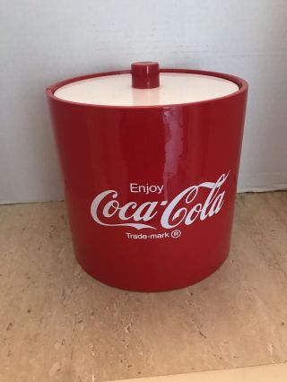 Vintage Coca Cola Ice Bucket Kover Klad Prods Made In USA 5
