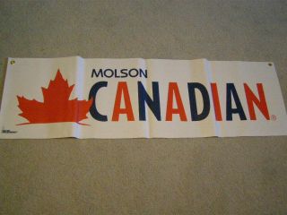 Molson Canadian Beer Heavy Vinyl Banner Man Cave 14 " X48 "