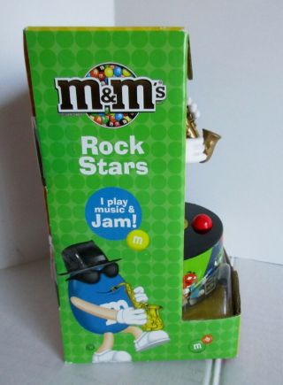 M&M ' s Rock Star Sax Saxophone Player W Box Mechanical Battery Operated 2 AAA 5 