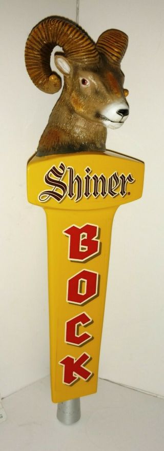 Shiner Bock Beer Tap Handle - Ram Head - 11.  5 " Rare -