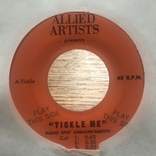1965 Elvis Presley Tickle Me Radio Spot Announcements Rare 7” 45