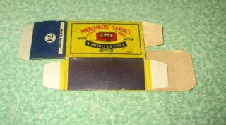 Matchbox Lesney - Empty Box Only - 74 Mobile Canteen - Type B Box