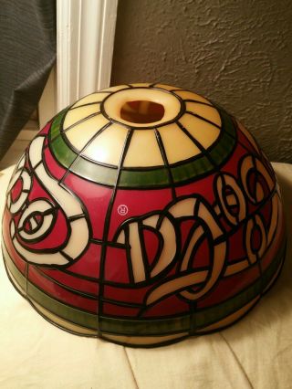 Coca - Cola Plastic Light Globe Lamp Shade Stained Glass Design 12” Torchiere