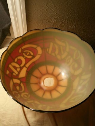COCA - COLA PLASTIC LIGHT GLOBE LAMP SHADE STAINED GLASS DESIGN 12” Torchiere 3