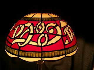 COCA - COLA PLASTIC LIGHT GLOBE LAMP SHADE STAINED GLASS DESIGN 12” Torchiere 4