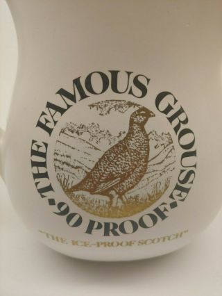 Vintage The Famous Grouse 90 Proof Scotch Whiskey Pitcher 3