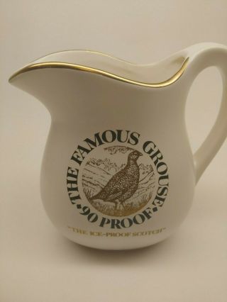Vintage The Famous Grouse 90 Proof Scotch Whiskey Pitcher 5