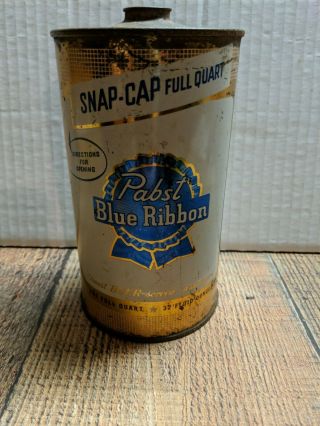 Pabst Blue Ribbon Quart Cone Beer Can 8