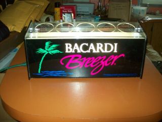 1993 Bacardi Breezer - Light Up Sign 16  X 7 - 3/4  X 4 - 1/2
