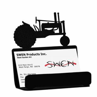 Swen Products Tractor John Deere Black Metal Business Card Holder