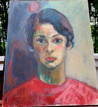 Mid Century Impressionist Portrait Oil Painting “boy“ Boldcolors Signed