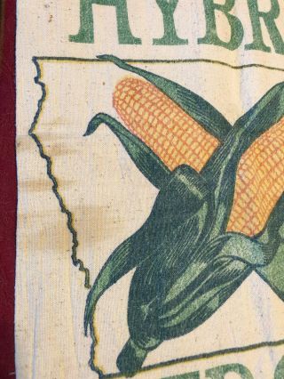 Vintage RARE HALL ROBERTS ' SON Hybrid Seed Corn Cloth Sack Bag Postville,  Iowa 6