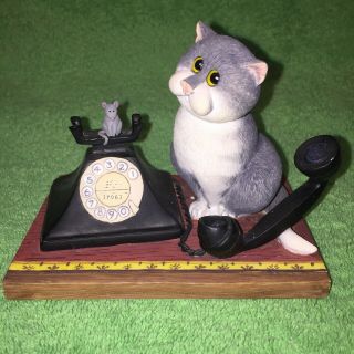 Comic & Curious Cats “it’s For You” Cat Figurine - Border Fine Arts